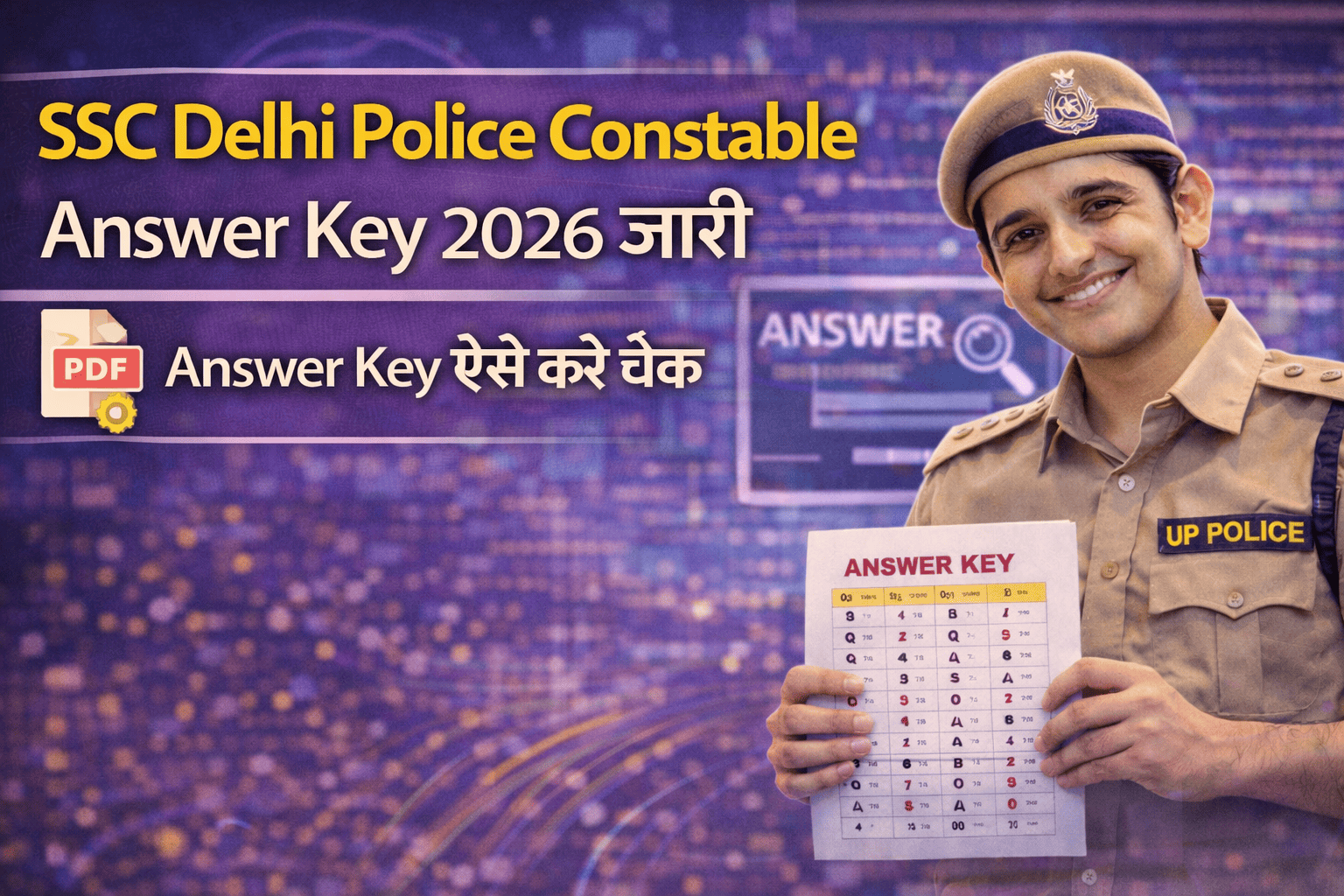 SSC Delhi Police Constable Answer Key 2026